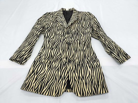 GIANNI VERSACE 1996 Zebra Print Tailored Jacket, Size 46
