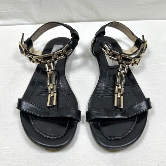 JIMMY CHOO JIMMY CHOO Metal Chain T-Strap Flat Sandals Size 35