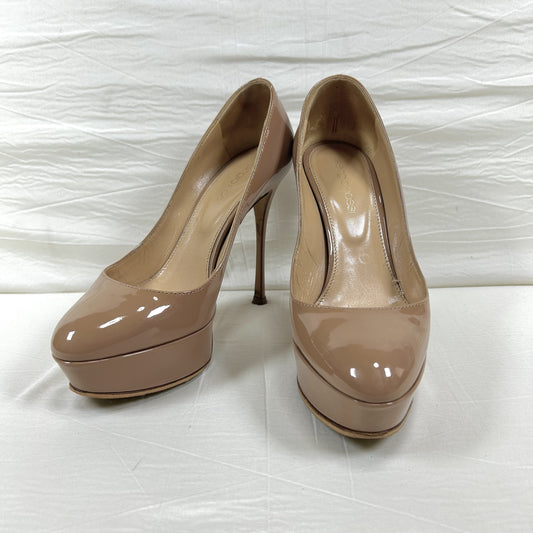 Sergio Rossi sergio rossi round toe patent leather platform pumps heel 35 1/2 pumps