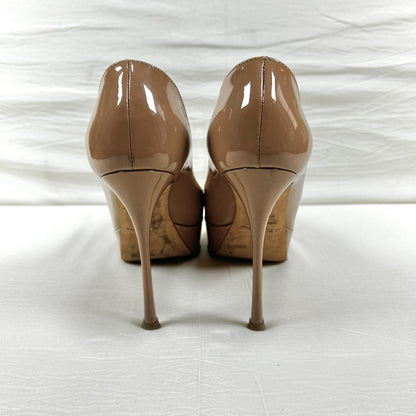 Sergio Rossi sergio rossi round toe patent leather platform pumps heel 35 1/2 pumps