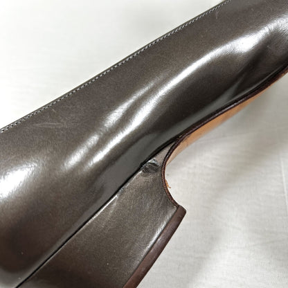 Salvatore Ferragamo Metallic Greige Vara Ribbon Low Heel 6 1/2B Pumps