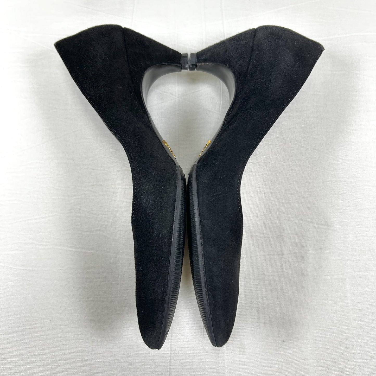 PRADA PRADA Suede Pointed Toe Pumps Size 35 1/2