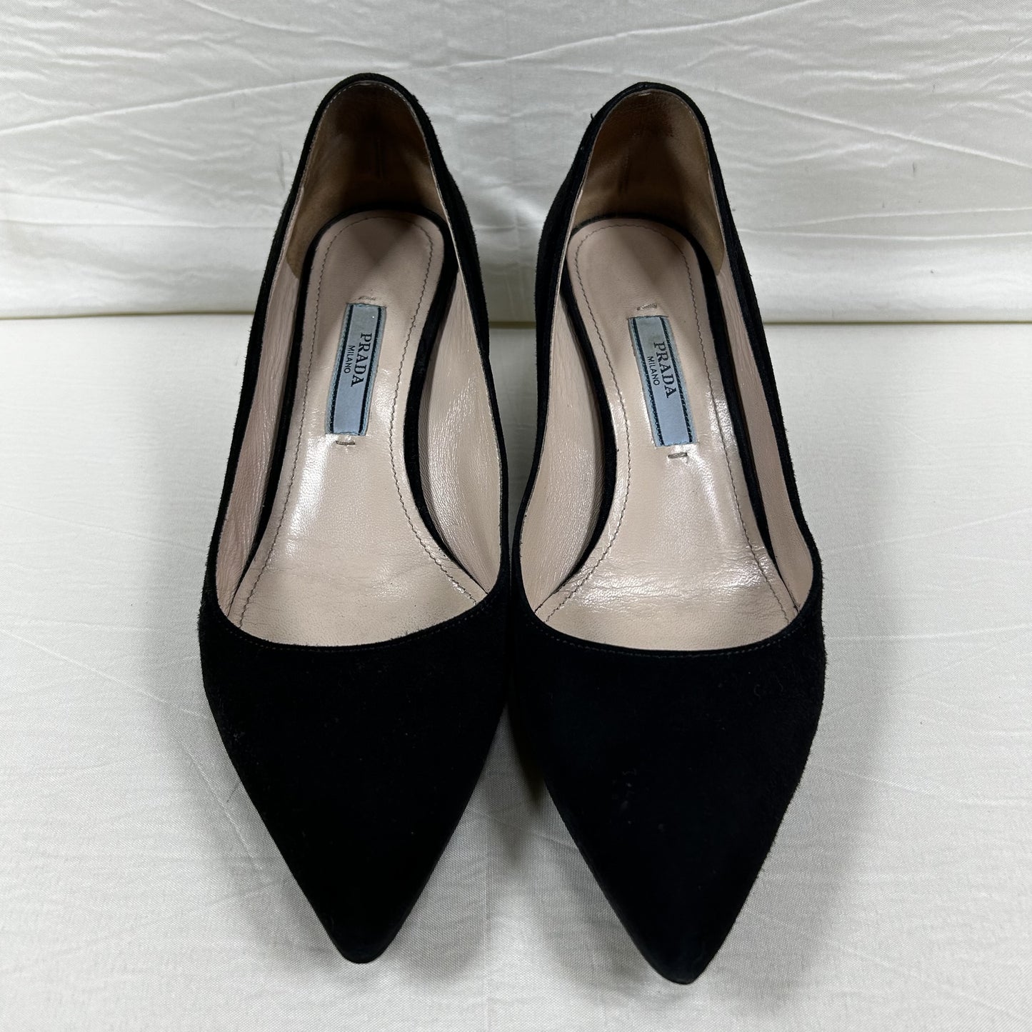 PRADA PRADA Suede Pointed Toe Pumps Size 35 1/2