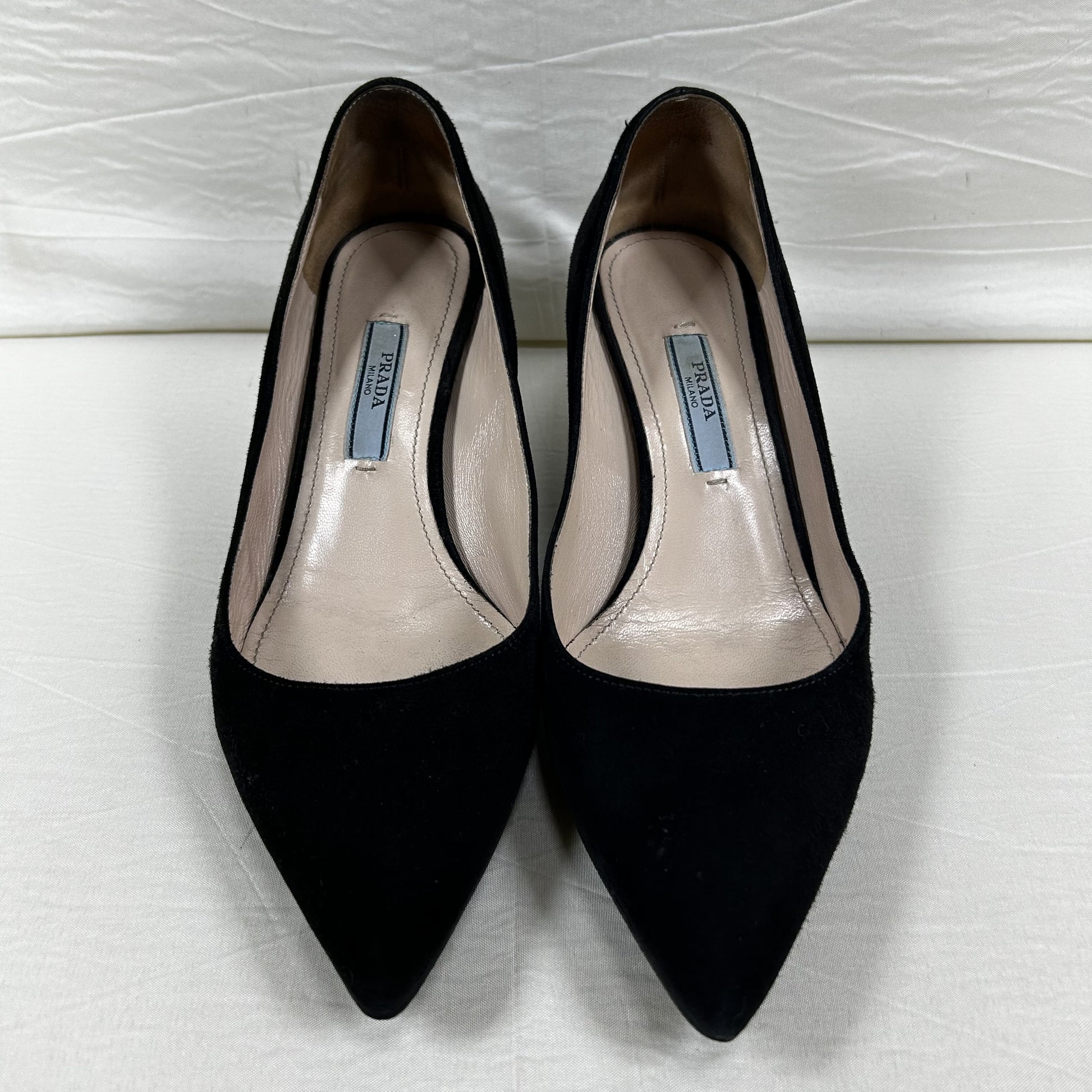 PRADA PRADA Suede Pointed Toe Pumps Size 35 1/2