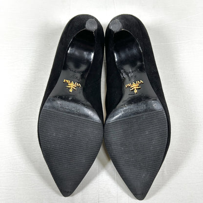 PRADA PRADA Suede Pointed Toe Pumps Size 35 1/2