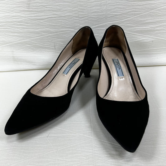 PRADA PRADA Suede Pointed Toe Pumps Size 35 1/2