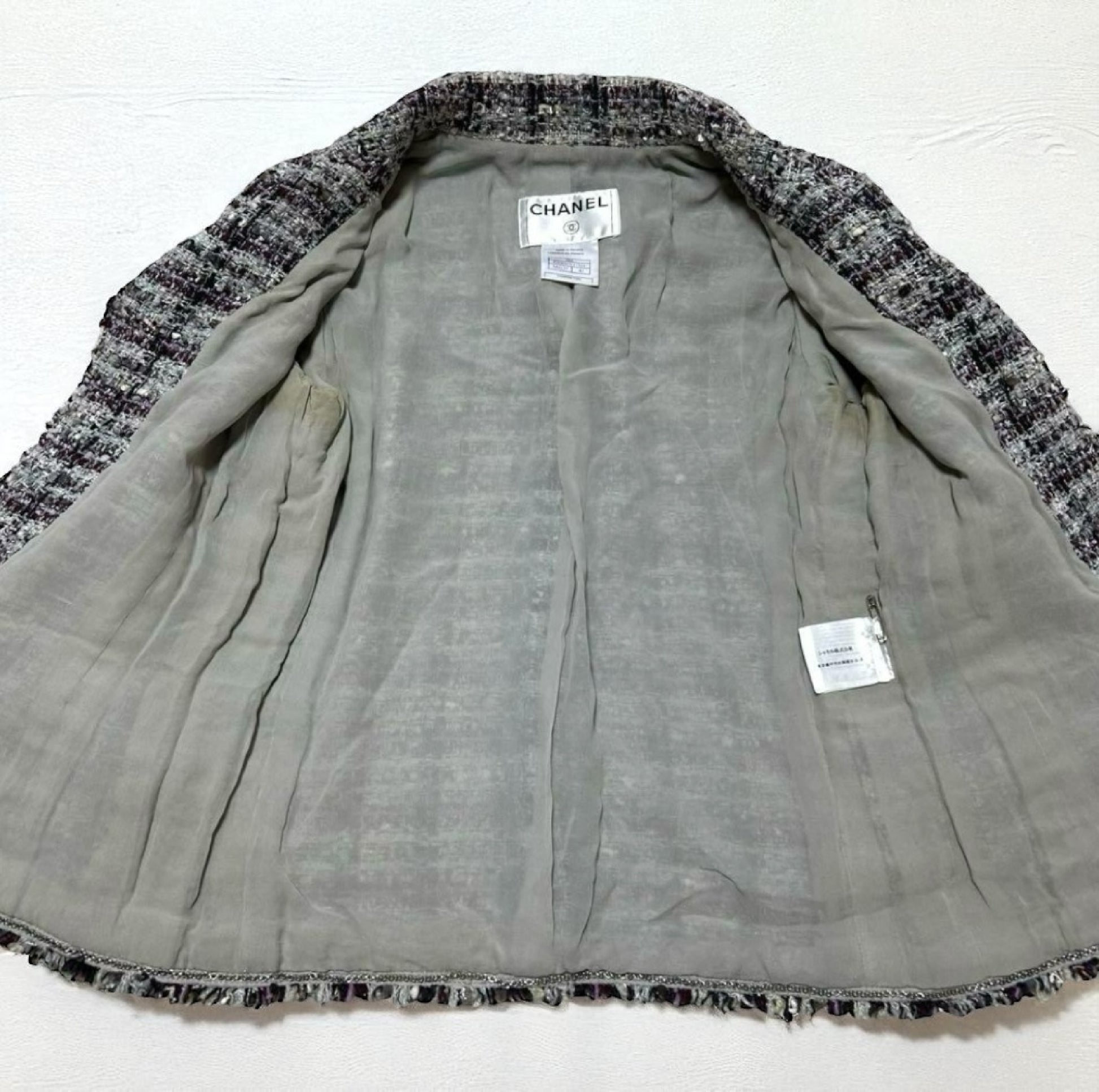 CHANEL CHANEL Tweed Jacket Size 40 Karl Lagerfeld Period Jacket