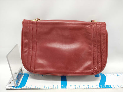 CHANEL Chanel Lambskin Chain Shoulder Bag, Red, with Seal, 665398, Shoulder Bag