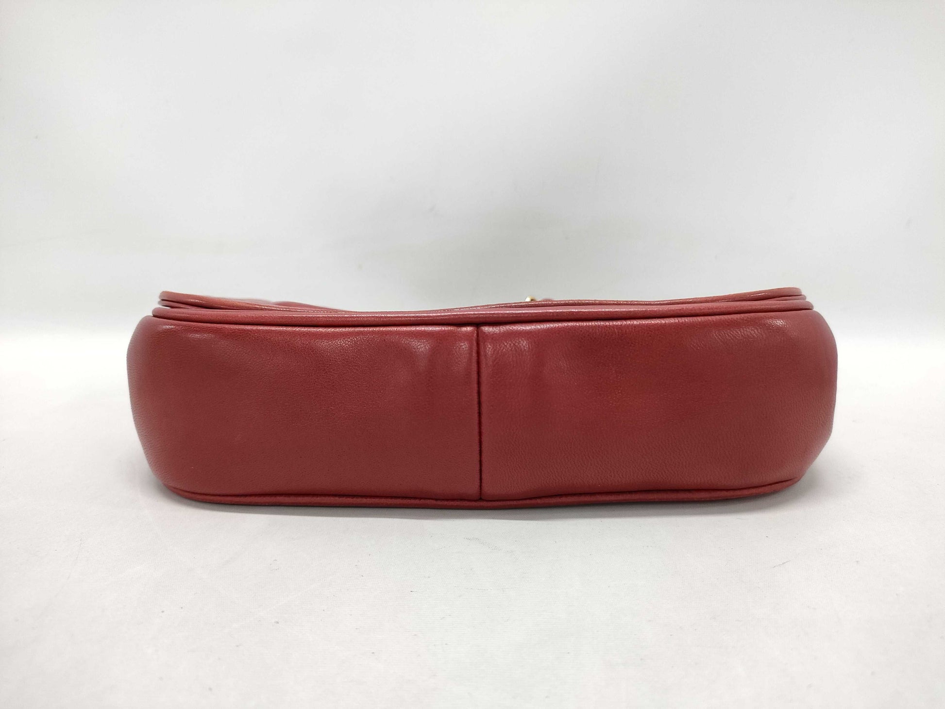 CHANEL Chanel Lambskin Chain Shoulder Bag, Red, with Seal, 665398, Shoulder Bag
