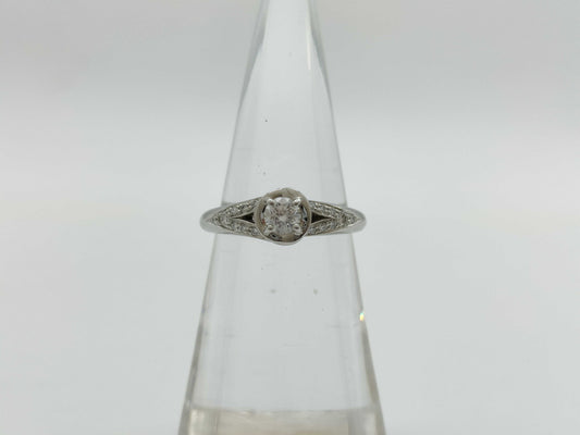 BVLGARI Solitaire Diamond PT950 5.0g Ring 