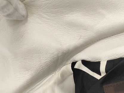 LOUIS VUITTON Brand Apparel Lamb Leather Jacket Blouson White #34 Jacket