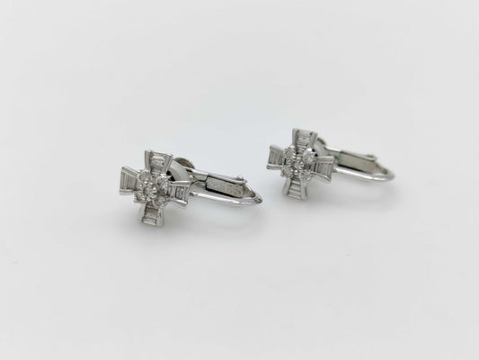 Diamond K14WG 2.8g Earrings 