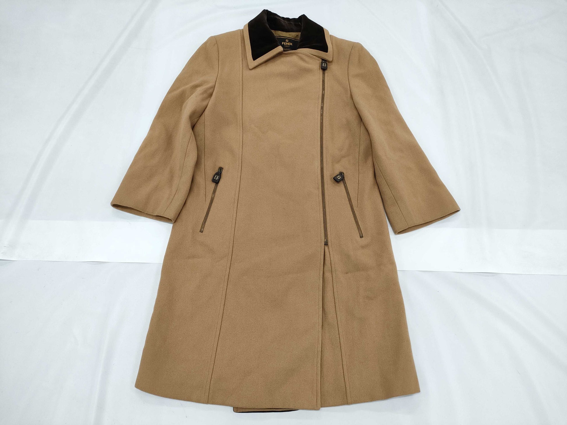 FENDI Brand Apparel Wool Coat Size 40 Tops Coat