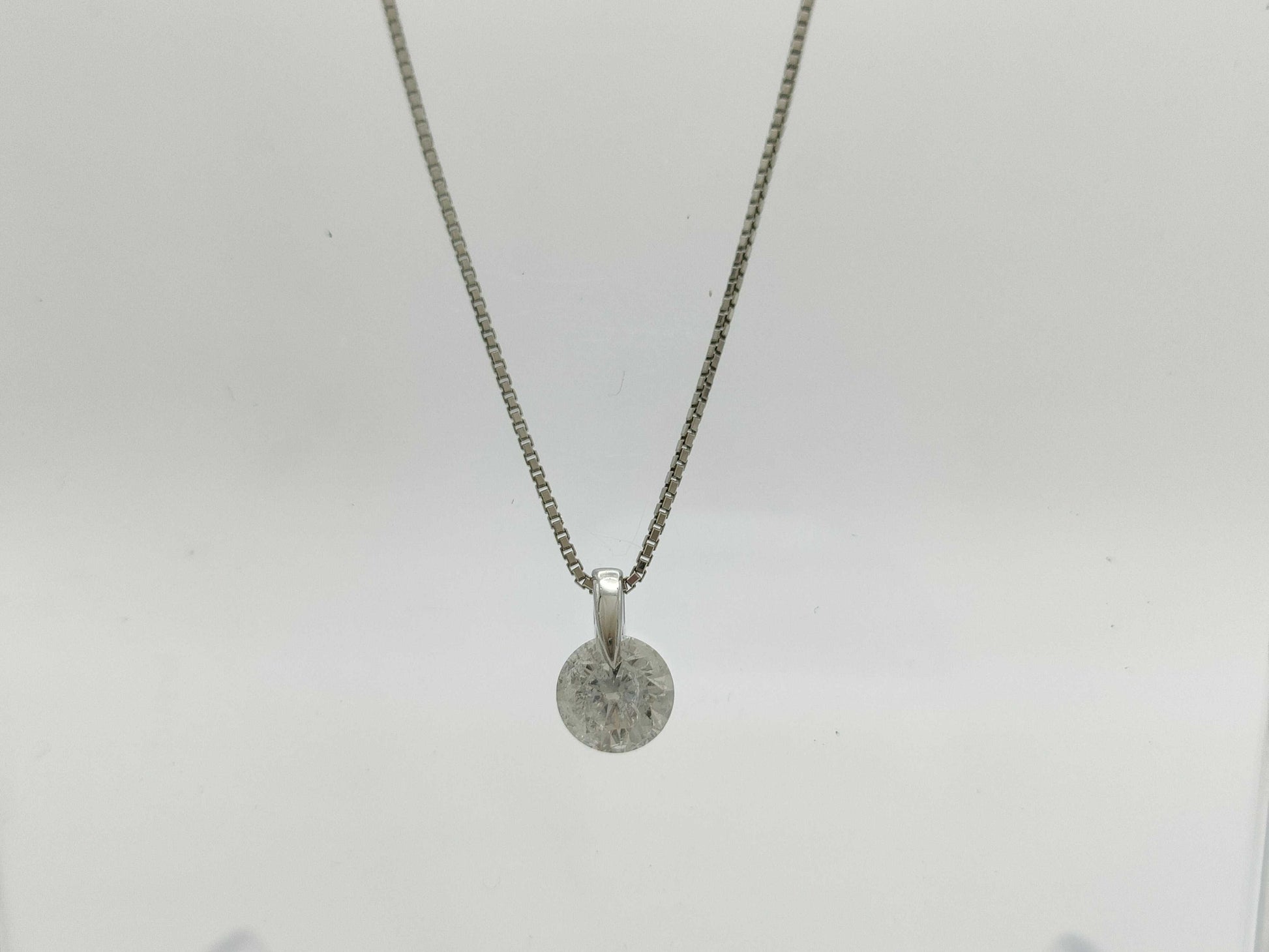 D1.012ct PT900/850 4.0g Necklace 