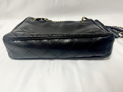 CHANEL Matelasse Shoulder Bag, Gold Hardware, Black, Seal #0 Series, Shoulder Bag