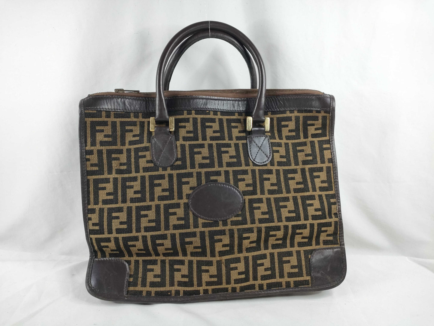 FENDI Zucca pattern FENDI handbag Zucca hardware handbag