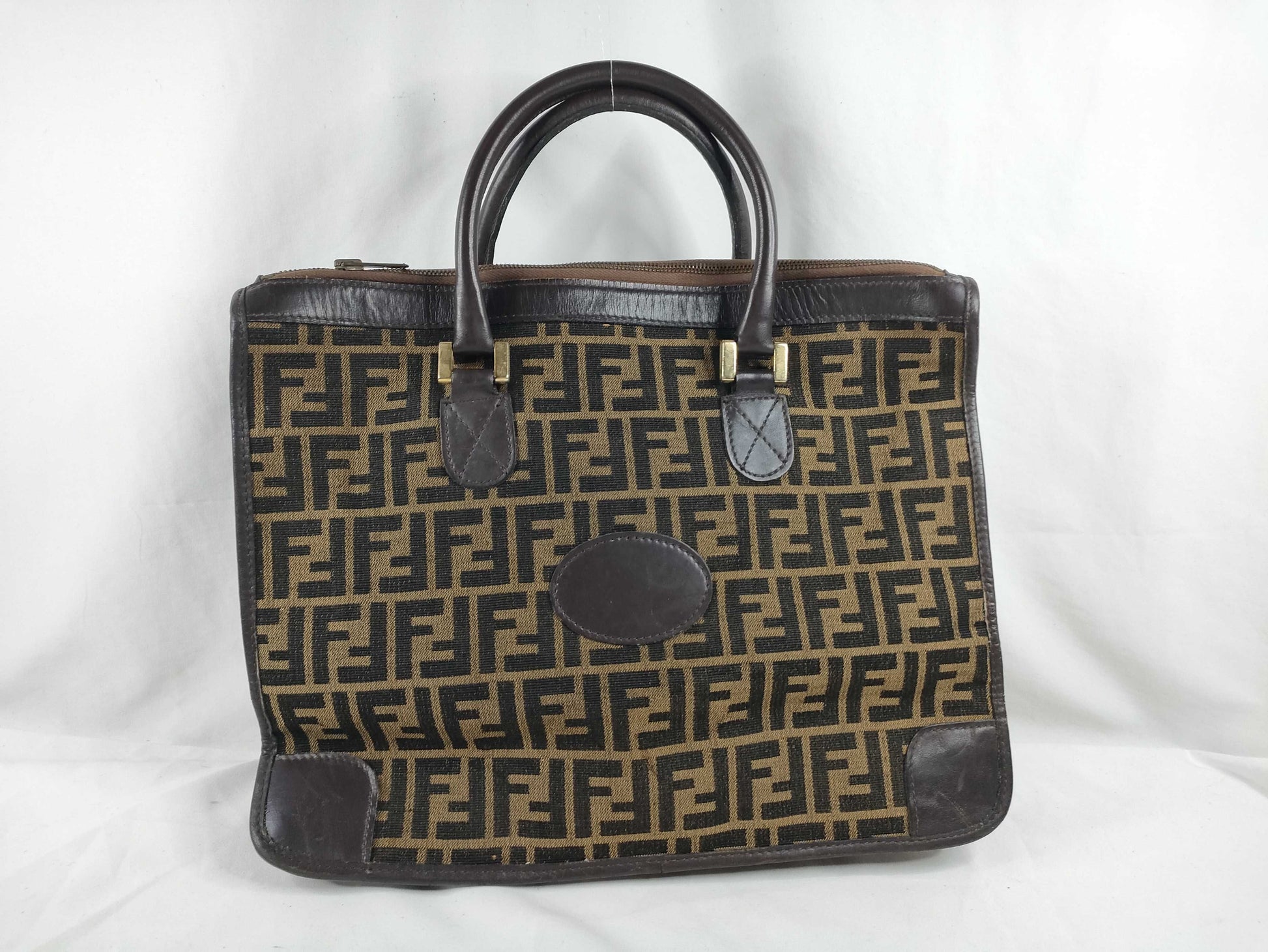 FENDI Zucca pattern FENDI handbag Zucca hardware handbag