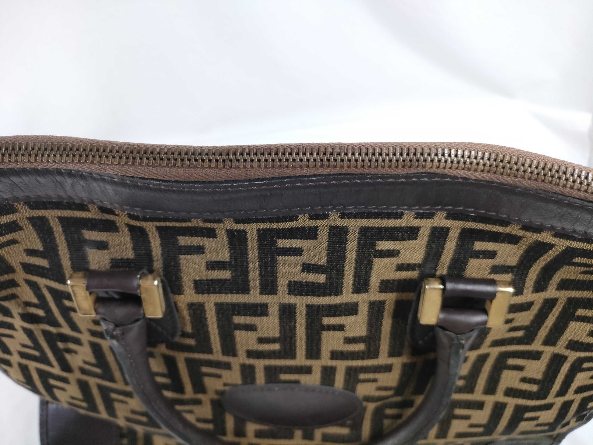 FENDI Zucca pattern FENDI handbag Zucca hardware handbag