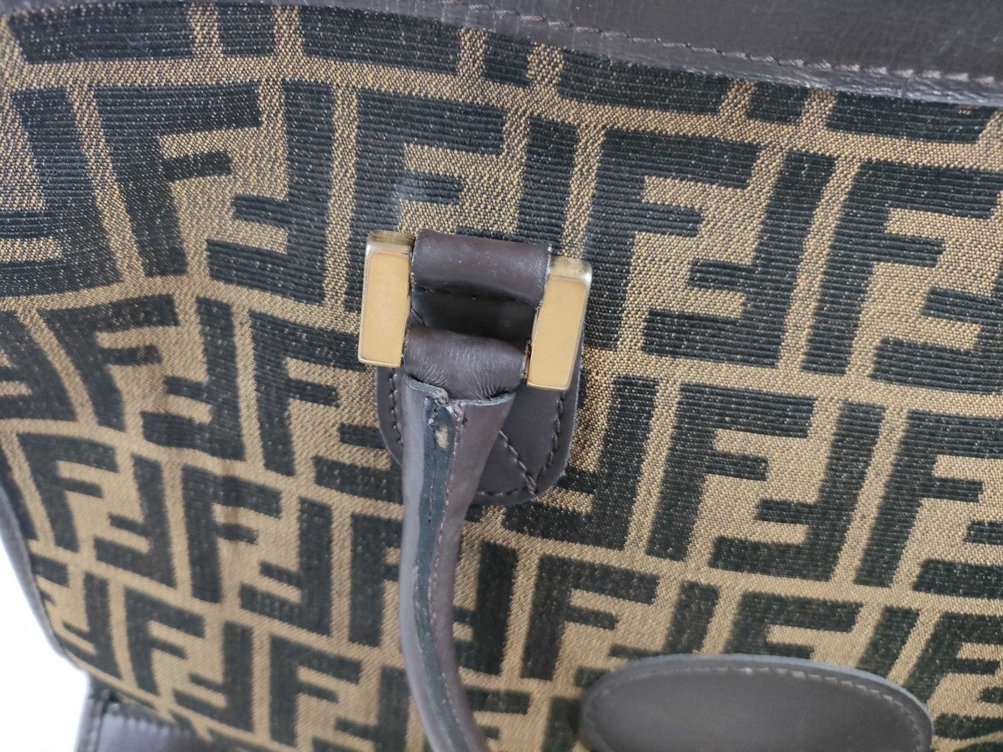FENDI Zucca pattern FENDI handbag Zucca hardware handbag