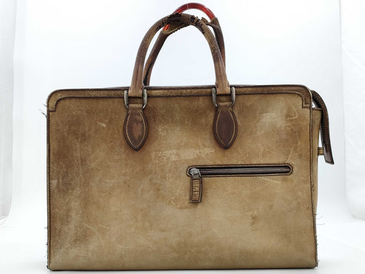Berluti business bag briefcase, vintage, plain, early Olga model, rare bag