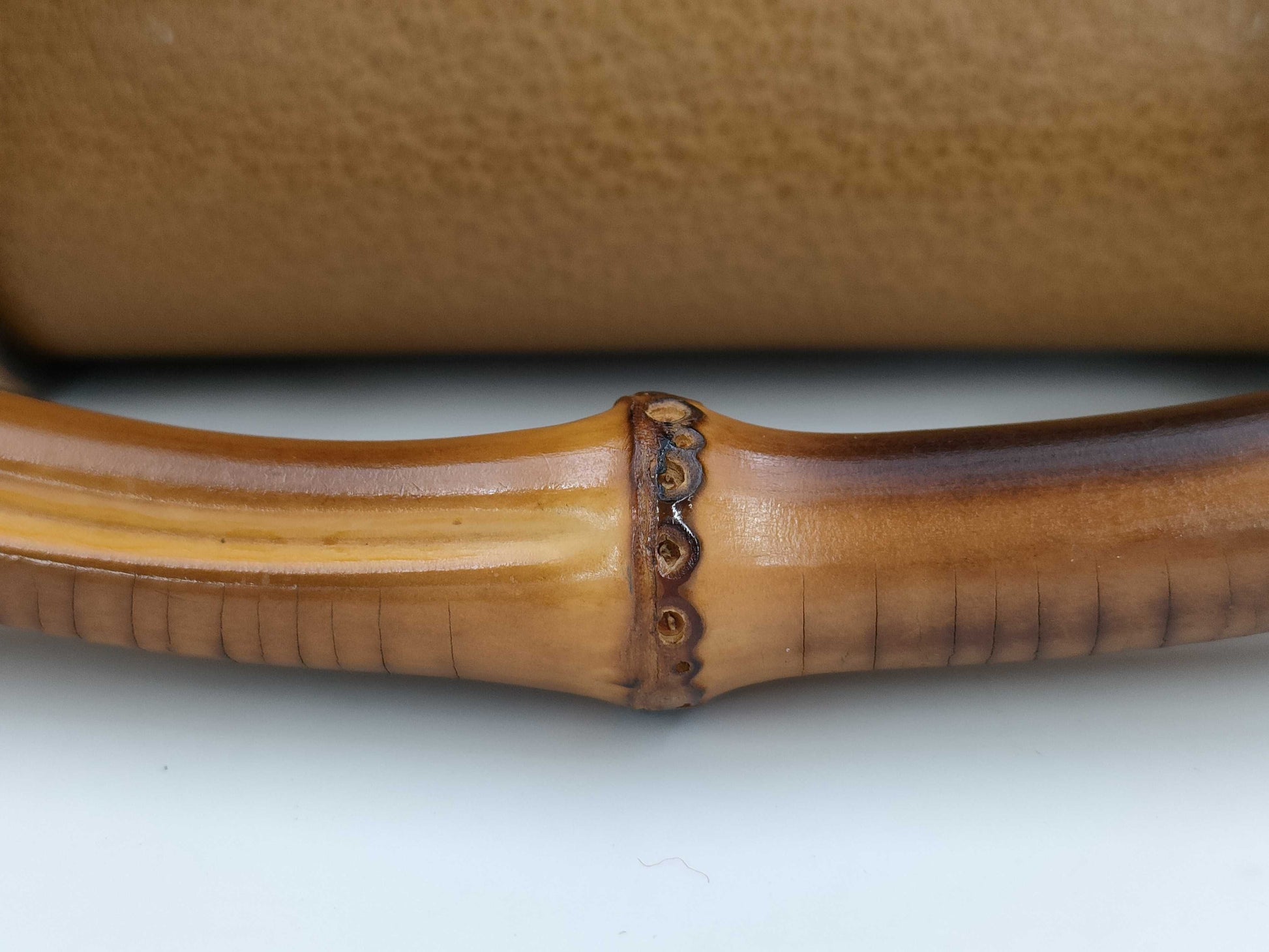 GUCCI GUCCI Bamboo Leather 2-Way Handbag Brown Bag