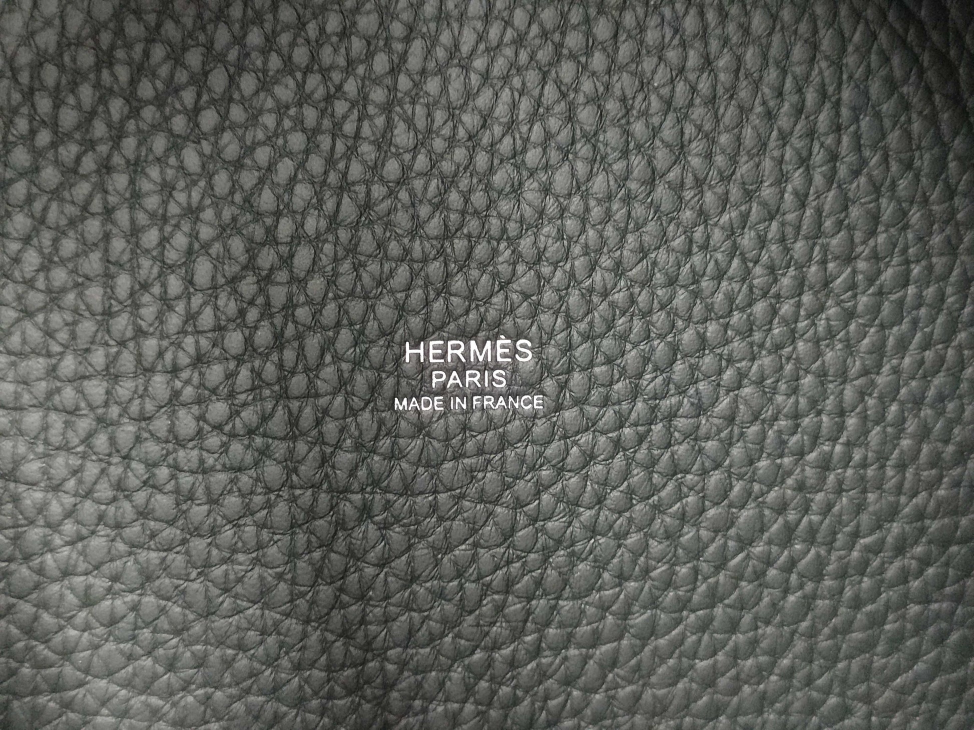HERMES Picotin Lock PM size handbag in dark green with silver hardware
