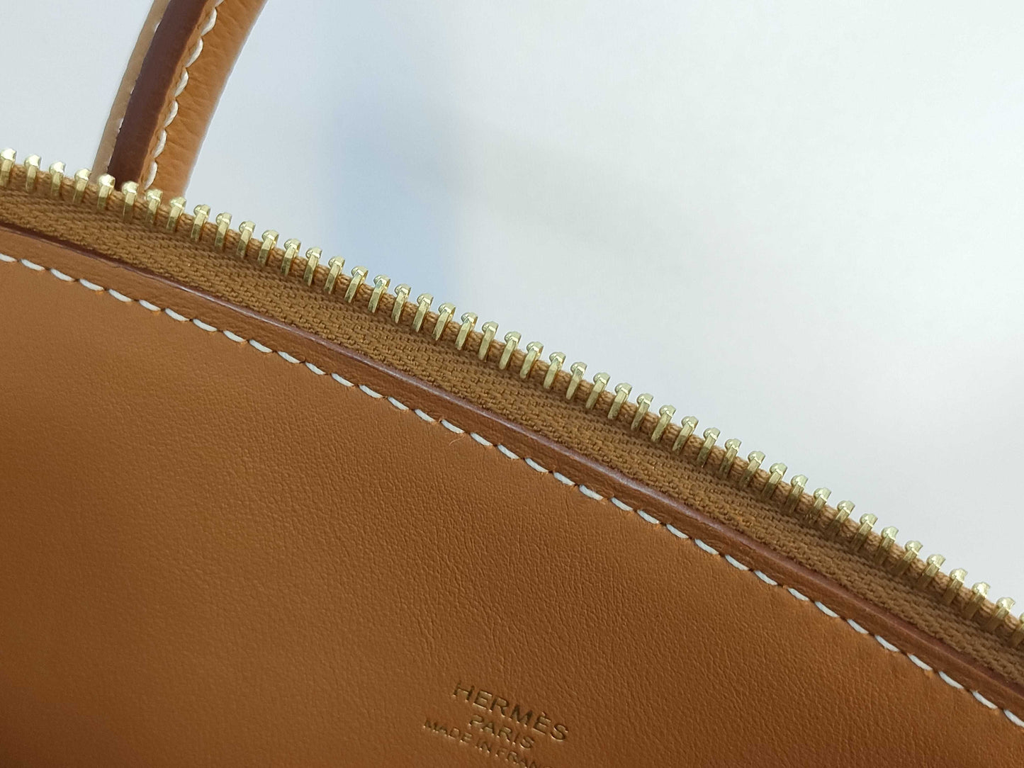 HERMES Bolide 1923 30 B Stamp Gold Hardware Handbag