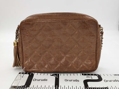CHANEL Lizard Chain Shoulder Bag Shoulder Bag