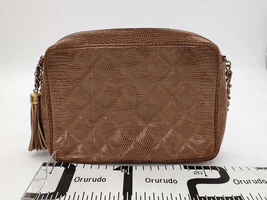 CHANEL Lizard Chain Shoulder Bag Shoulder Bag