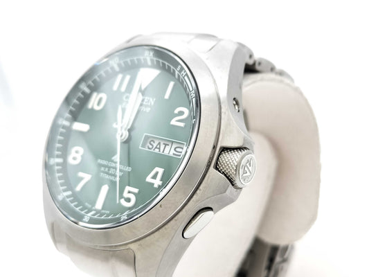 CITIZEN H100-S074398 9N1030025 Green Dial Men's Watch