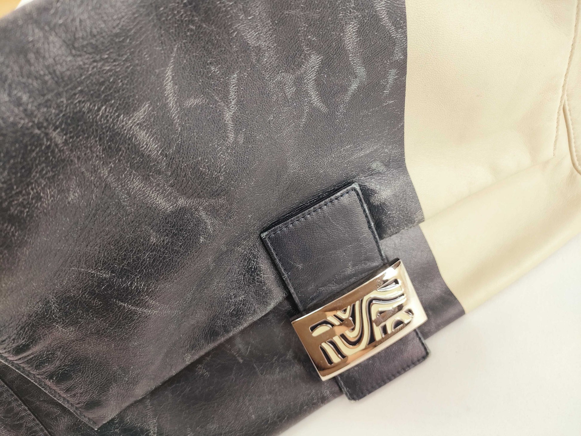 FENDI Mamma Bucket Two-Tone Shoulder Bag