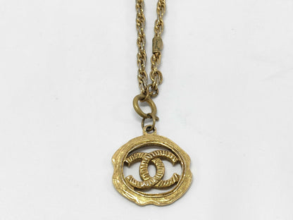 CHANEL Chanel Necklace Gold GP Necklace