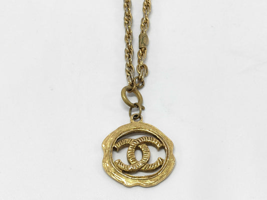 CHANEL Chanel Necklace Gold GP Necklace