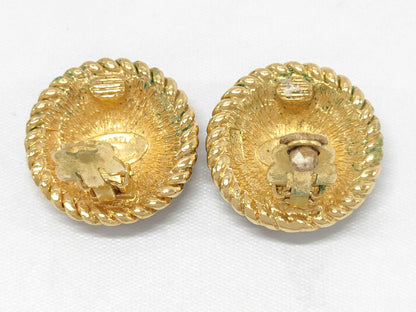 CHANEL Coco Mark Earrings Gold Earrings