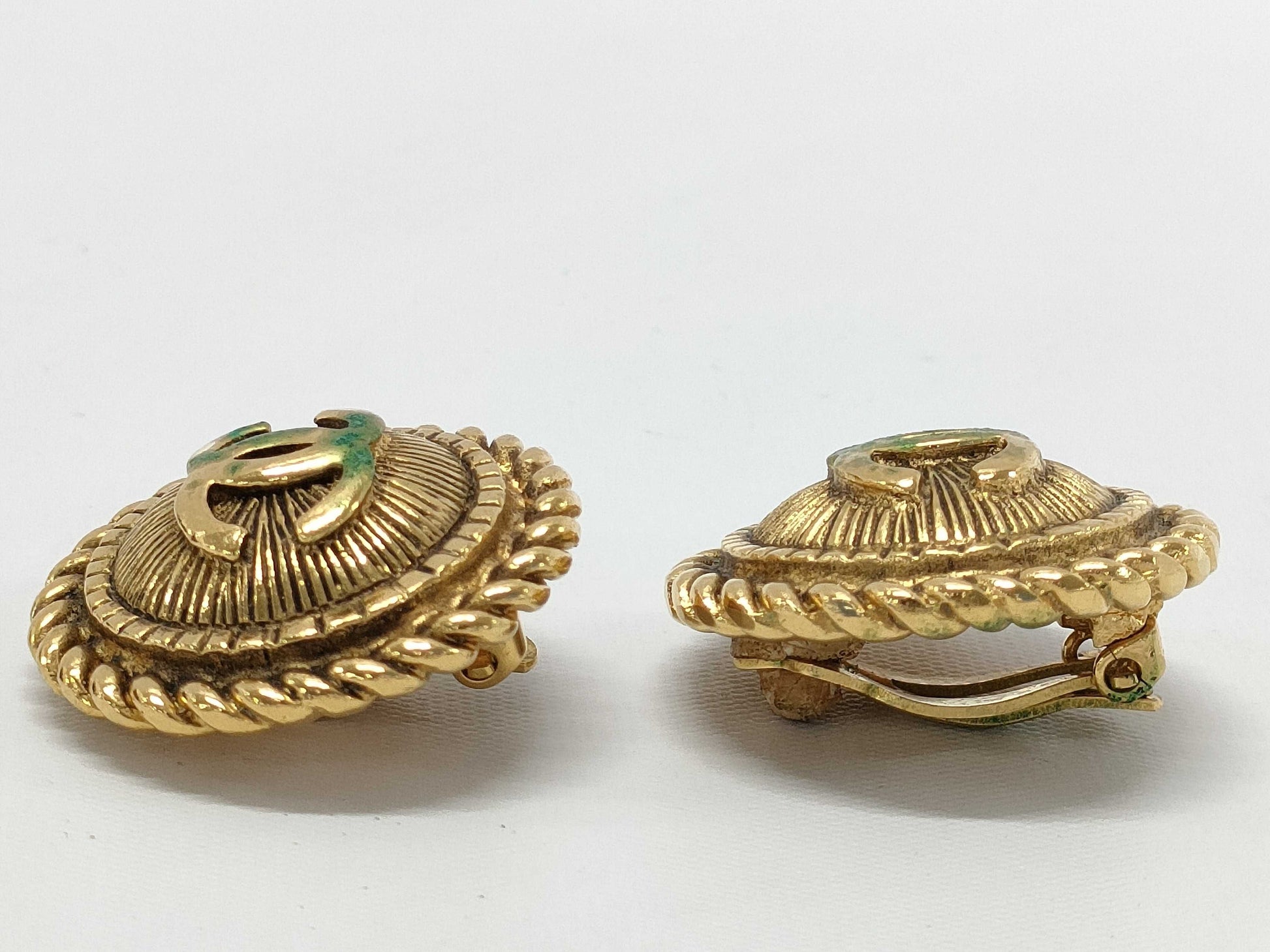 CHANEL Coco Mark Earrings Gold Earrings