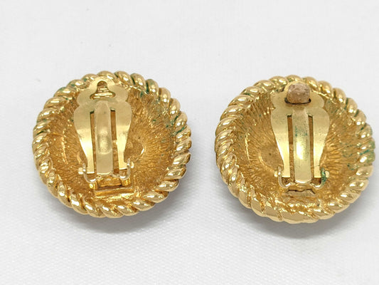 CHANEL Coco Mark Earrings Gold Earrings