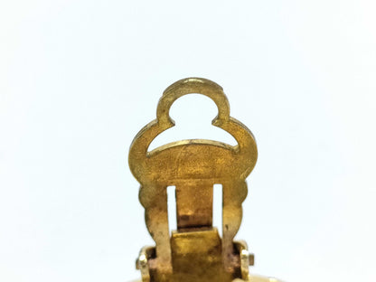 CHANEL Coco Mark Earrings with Inlay