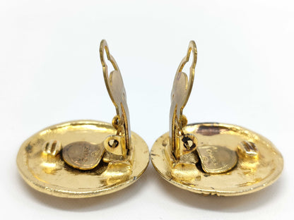 CHANEL Coco Mark Earrings with Inlay