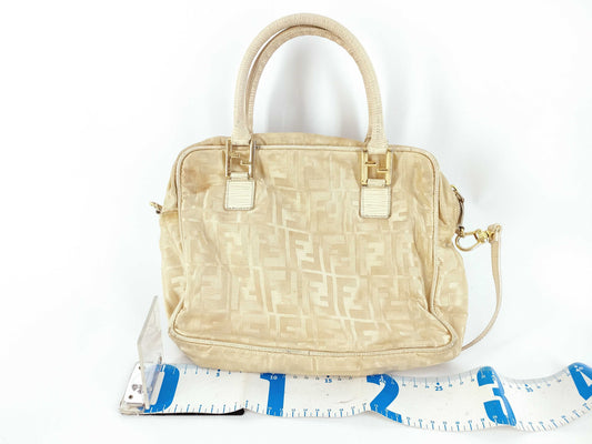FENDI Zucca pattern Fendi Zucca handbag nylon 414771/06 beige handbag