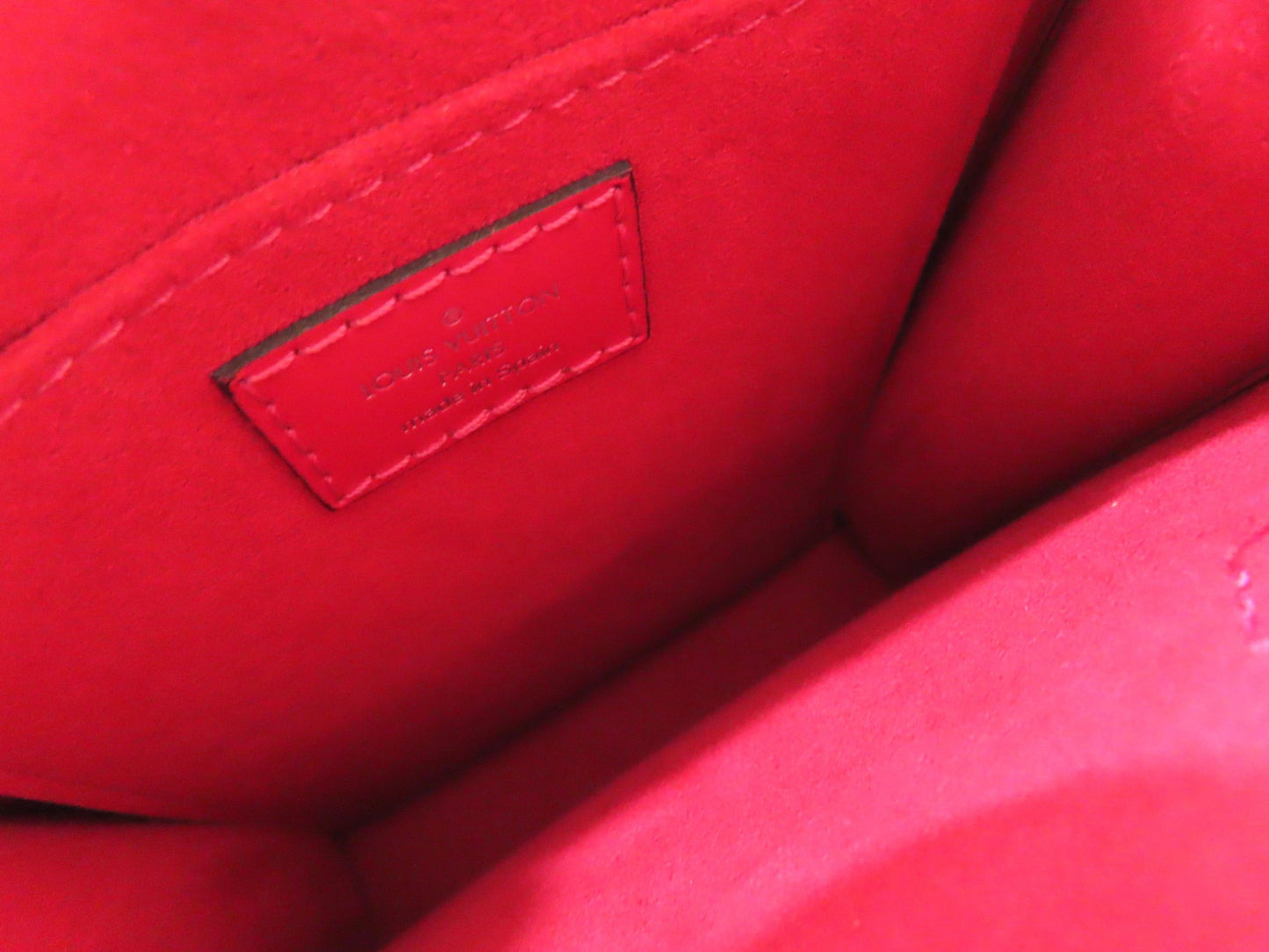LOUIS VUITTON LOUIS VUITTON Louis Vuitton LV Epi Petite Sac Plat Rose Pondicherry M80168 CA0281 Handbag Shoulder Bag