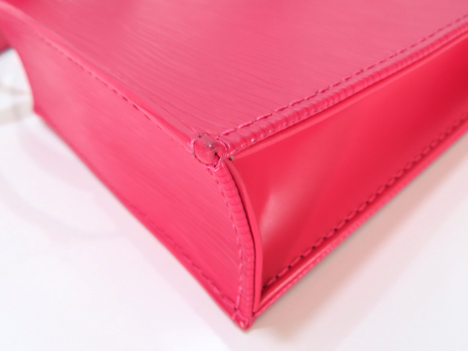 LOUIS VUITTON LOUIS VUITTON Louis Vuitton LV Epi Petite Sac Plat Rose Pondicherry M80168 CA0281 Handbag Shoulder Bag