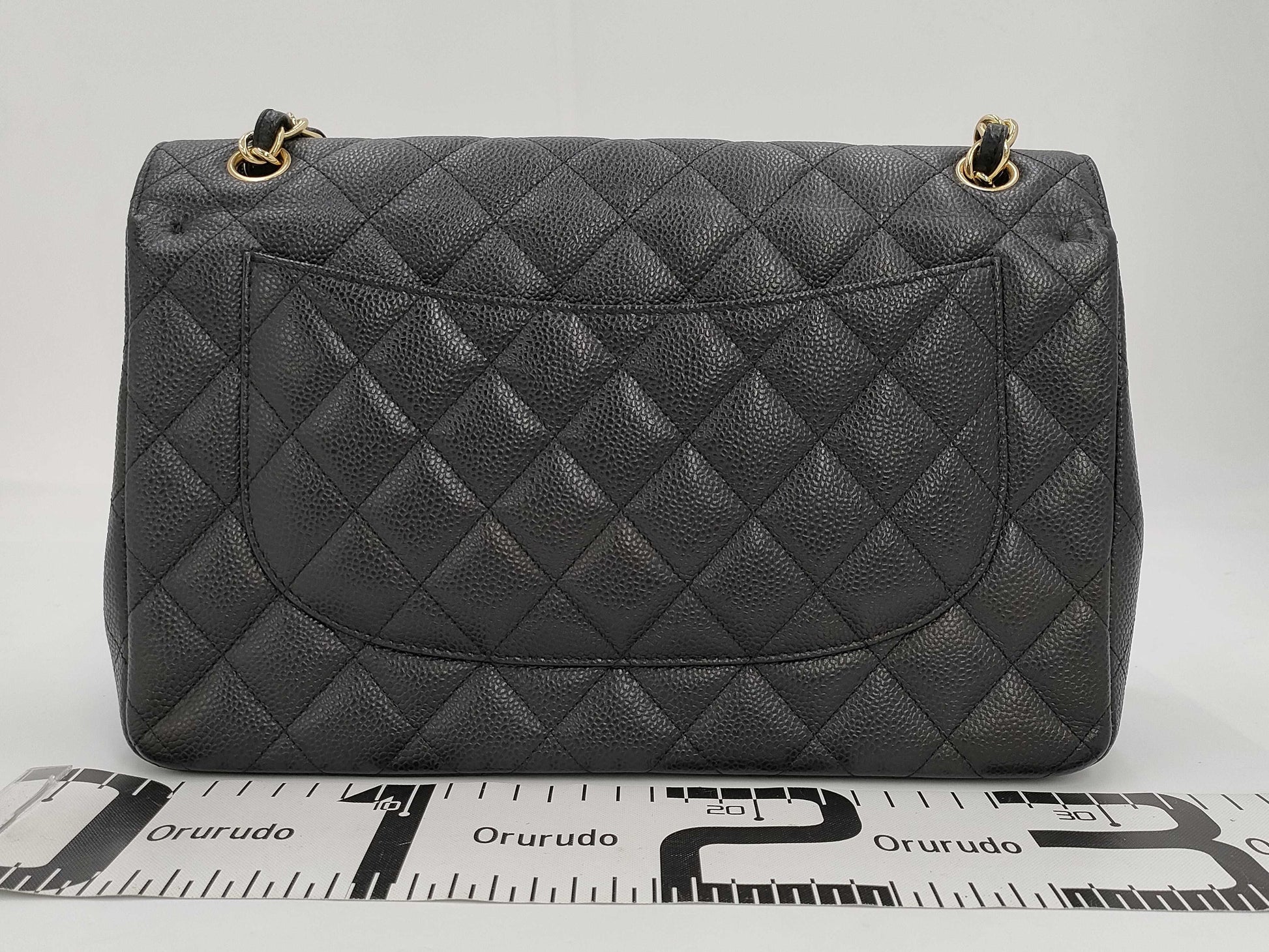 CHANEL Caviar Deca Matelasse Gold Hardware Shoulder Bag