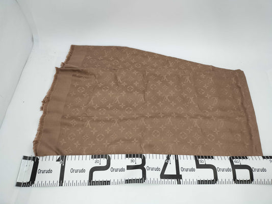 LOUIS VUITTON Large Monogram Stole in Pink and Beige