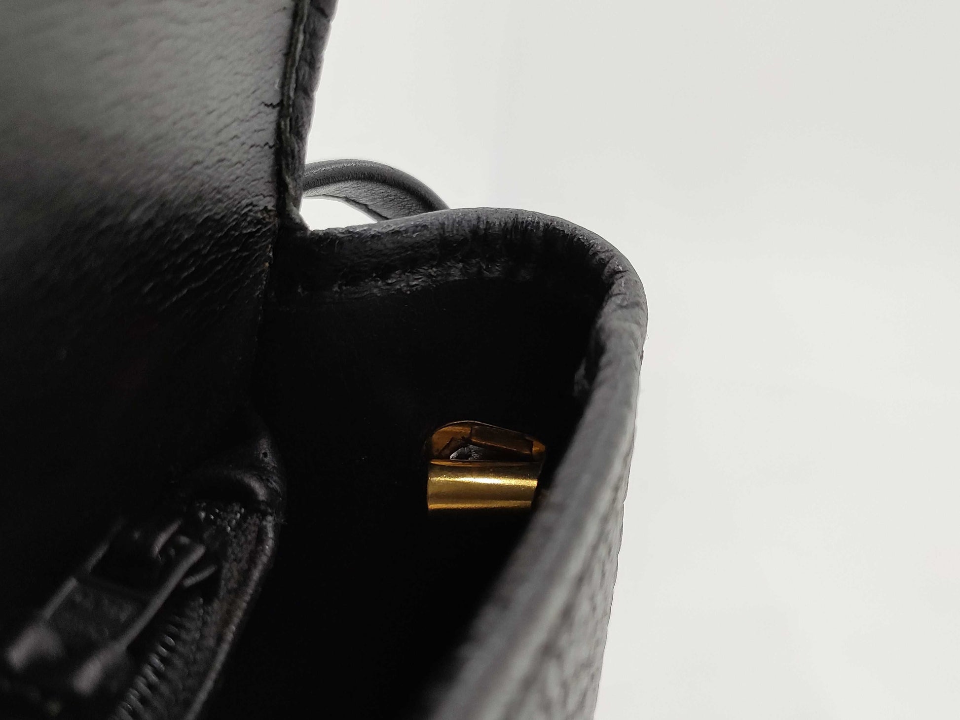 Dior Leather Shoulder Bag with Logo Hardware, Black