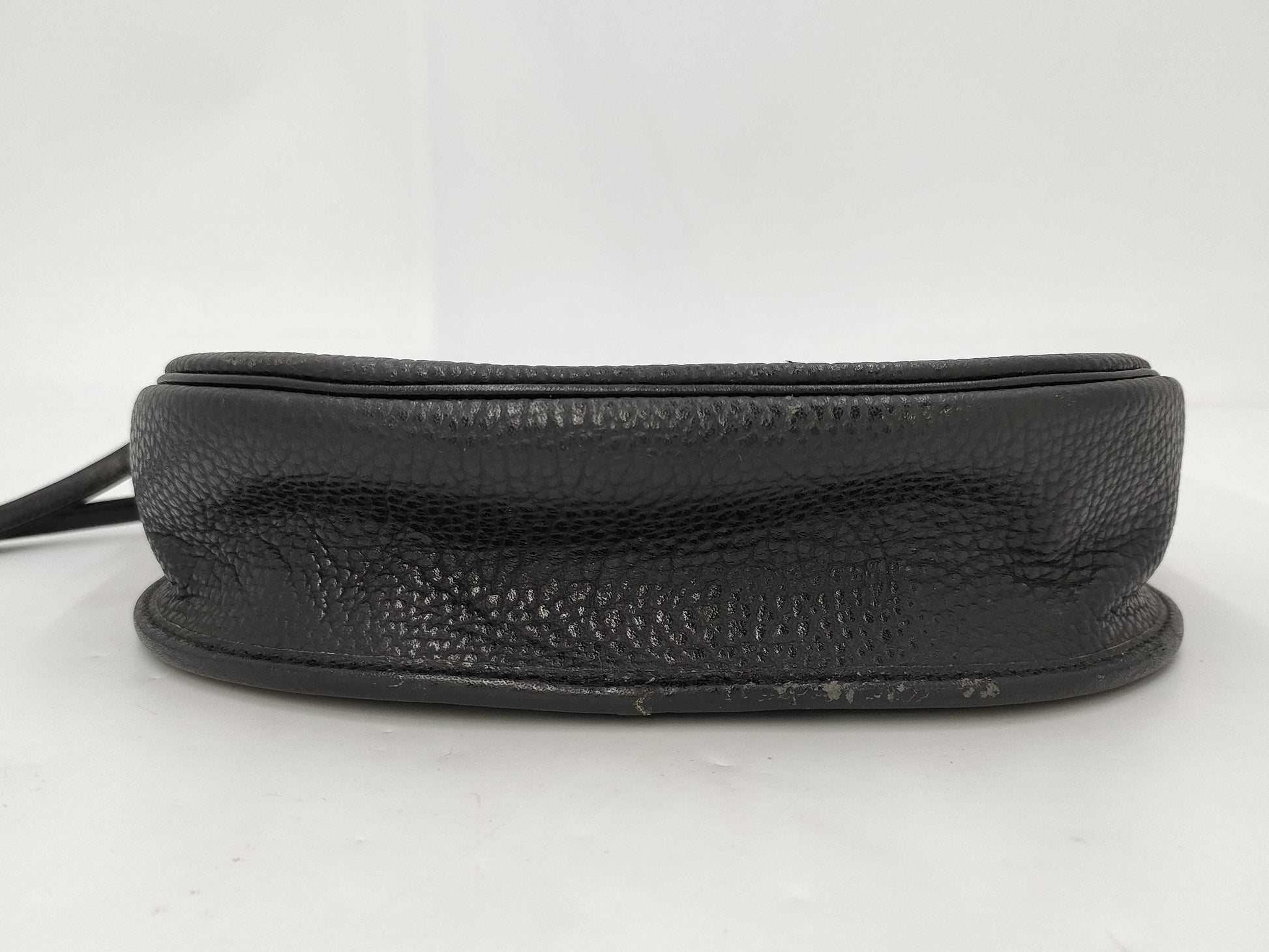 Dior Leather Shoulder Bag with Logo Hardware, Black