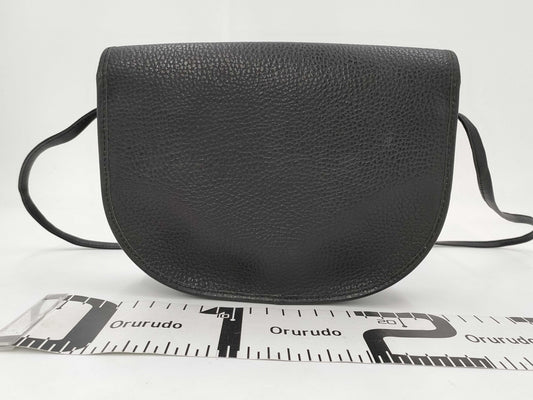 Dior Leather Shoulder Bag with Logo Hardware, Black
