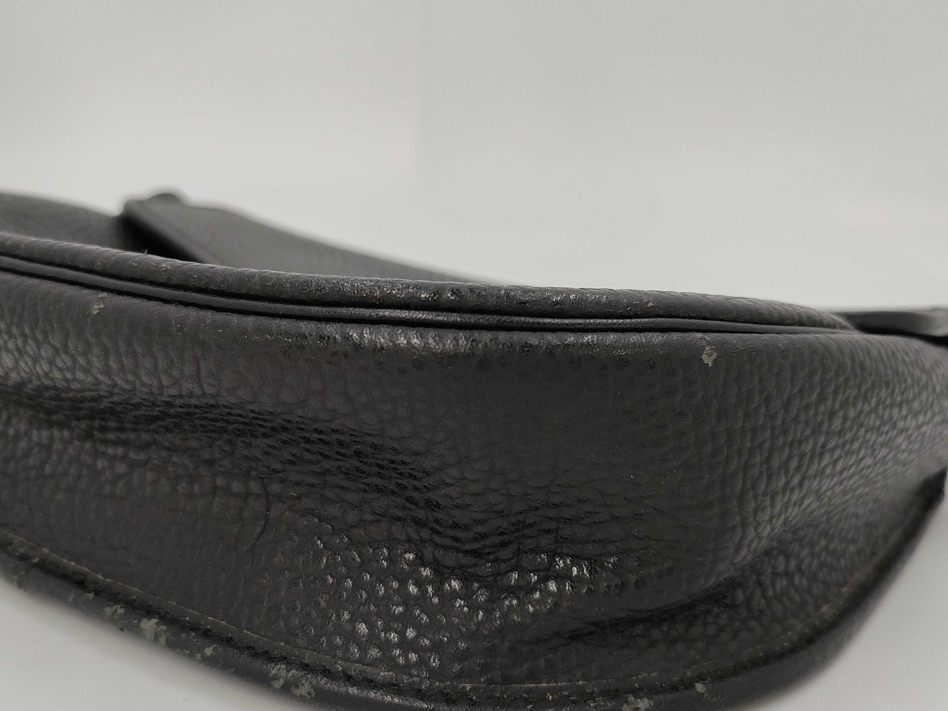 Dior Leather Shoulder Bag with Logo Hardware, Black
