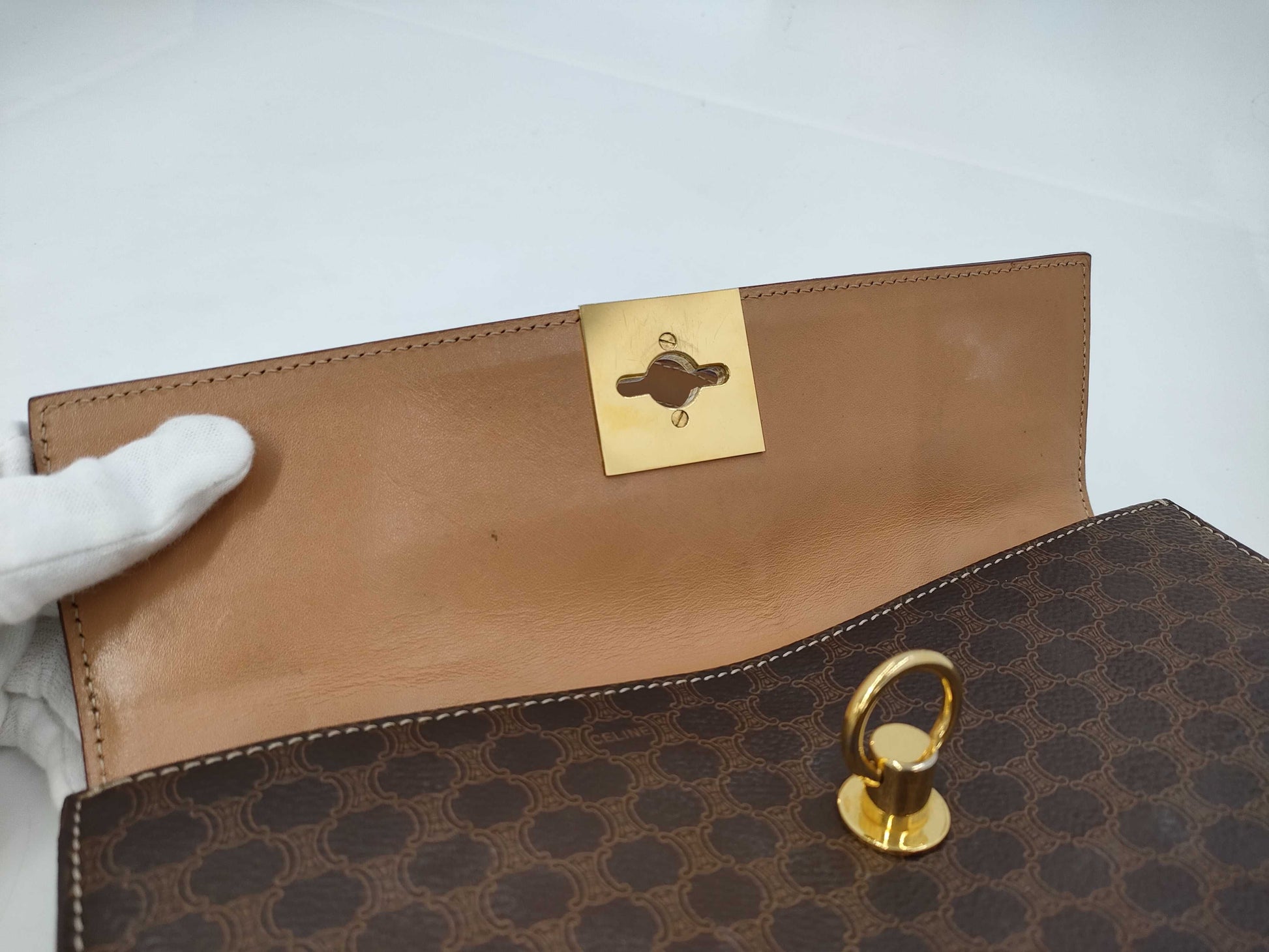 CELINE Macadam Gancini Handbag