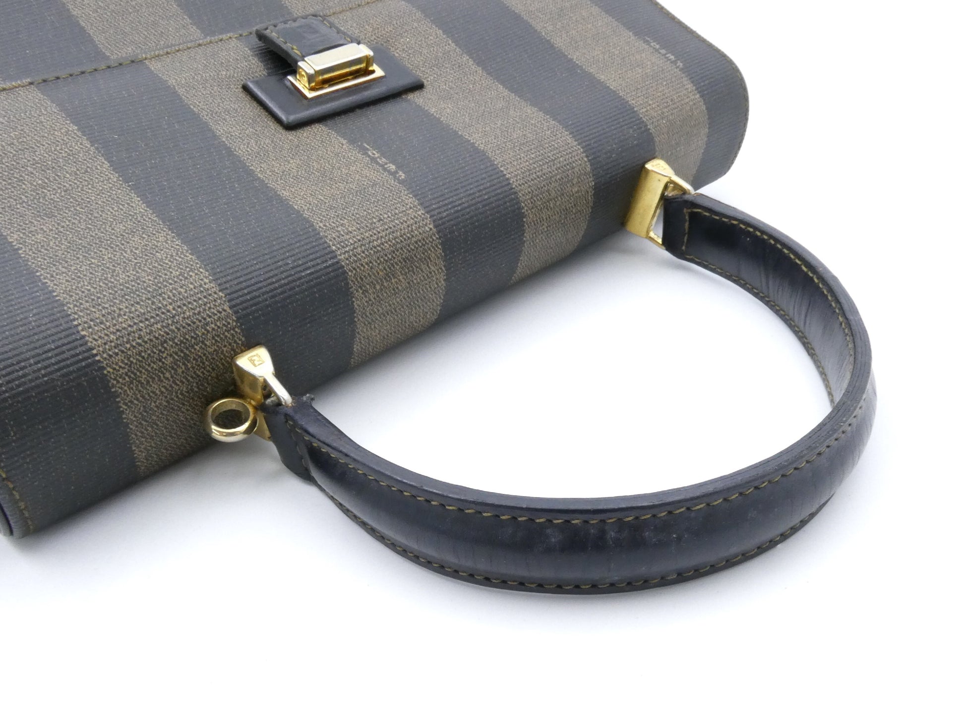 FENDI Pecan PVC Leather 2-Way Handbag