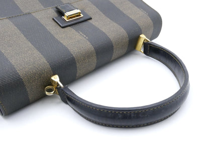 FENDI Pecan PVC Leather 2-Way Handbag